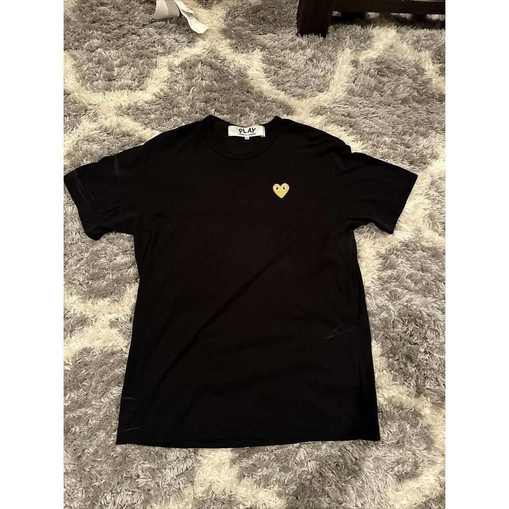 COMME DES GARCONS PLAY Black Cotton Black Heart T-Shirt Size XL